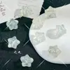20mm crema dulce viento cinco puntas estrella tridimensional pintura al óleo degradado estrellas DIY pulsera collar de cuentas hecho a mano material