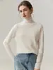 Zhenrong~Suéter de Punto 100% Cachemira de Cuello Alto para Mujer, para Usar Solo o en Capas, para Viajar al Trabajo, Capa Base Minimalista