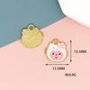 Accesorios de bricolaje de castor rosa pequeño Sanrio Dress Up Pulsera de gota de aceite de aleación Accesorios para el cabello Colgante Colgante lindo