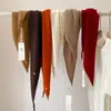 Bufanda Triángulo Engrosada Patrón de Diamantes 100% Lana Bufanda Cruzada Otoño/Invierno Nuevo Estilo Cálida Color Sólido Bufanda Pequeña para el Cuello para Mujer