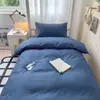 2026 Nuevo Modelo Color Sólido Dos Tonos Cama Individual para Estudiante Juego de Tres Piezas Cama Litera de Dormitorio Funda de Edredón Individual Funda de Edredón Pieza Única