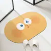 Tapete de Piso para Baño, Tapete Suave de Tierra de Diatomeas Absorbente de Agua de Secado Rápido para Hogar, Tapete Antideslizante Anticaídas para Puerta de Inodoro