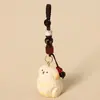 Llavero Colgante para Coche de Golden Retriever de Madera Hecho a Mano, Lindo Cachorro Blanco de Regalo, Adorno Decorativo de Madera