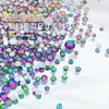 Rhinestones Redondos de Fondo Plano Serie de Tamaños Mixtos Decoraciones para Uñas, Populares en Xiaohongshu, Rhinestones para Uñas Portátiles DIY Venta al por Mayor