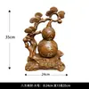 Adorno Colgante de Calabaza de Riqueza y Fortuna, Artesanía de Madera Estilo Chino Nuevo, Decoración para Sala de Estar, Vestíbulo, Oficina