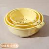 Cesta de Drenaje de Lavabo de Crema de Lavado de Verduras de Doble Capa Multifuncional Cocina Hogar Nuevo Plato de Frutas Filtro Sala de Estar Cesta de Verduras Escurridor