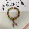 Pulseira de Cerâmica Jingdezhen Pulseira Estilo Étnico Joia de Círculo Único Pulseira de Contas com Fio Elástico Feito à Mão Fabricante Fornecedor