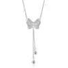 Collar de Plata de Ley S999 con Borla de Mariposa Moda Retro Estilo Chino Ins Diseño de Nicho Joyería de Cuello Elegante y con Estilo