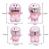 Decoración de Pastel para el Día del Niño Adornos Escena de Doraemon Pastel para Hornear Muñeco de Doraemon Enchufe para Pastel de Muñeco