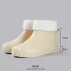 Botas de lluvia para mujer de caña corta botas rojas de moda para usar en las cuatro estaciones botas de lluvia de PVC impermeables antideslizantes resistentes al desgaste para salir a trabajar