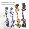 Brinquedo de Corda de Algodão para Cães de Estimação Limpeza de Dentes e Resistente à Mordida Brinquedo de Nó Corda de Algodão de Seção Dupla Corda para Limpeza de Dentes Brinquedo para Cães