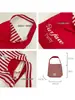 Bolsa de Ombro Simples Coreana com Letras para o Dia a Dia Bolsa Listrada na Frente e Atrás Bolsa de Lona Impermeável de Nylon de Grande Capacidade para Mulheres