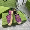 Zapatos de Pescador Bordados Estampados Marca G Otoño 2026 Suela de Goma Tejida con Letras Planos Casuales Bajos para Mujer