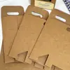 Caja de Regalo de Caramelo de Cuero de Vaca Marrón Retro Ins Pequeño Regalo Material de Empaque para Envío Bolso Satchel Estéreo Bolsa de Regalo