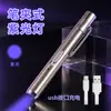 Lanterna de Aço Inoxidável 365Nm Recarregável Agente Fluorescente Luz LED Caneta de Detecção Luz Cosméticos Máscara Anti-Falsificação Detector de Dinheiro