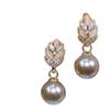Pendientes elegantes y sencillos con forma de oreja de trigo, con hebilla para la oreja, de alta gama, con un toque atmosférico, dulces y exquisitos, de estilo occidental.