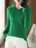 Blusas Femininas Capuz Solto Chapéu Tricotado Inverno Suéter Pulôver Roupa Exterior Moletom Liso Jaqueta Tricotada Emma Laranja