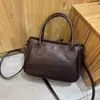 Bolso Calabaza Transfronterizo Nuevo de Primera Capa de Piel de Vaca Curtida al Vegetal, Bolso Cruzado de Hombro Casual Versátil, Bolso de Piel Genuina Portátil para Mujer