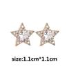 S925 agulha de prata esterlina coreano temperamento líquido vermelho brincos de alto sentido AAA zircão inlay fábrica atacado brincos de cinco estrelas