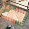 Alfombra de Barro Diatomeas Mármol Simple Transfronteriza Dorado Esmeralda Chapado Absorbente Baño Antideslizante Fácil Cuidado Felpudo Alfombra de Secado Rápido