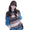 Nuevo suéter chaleco de punto a rayas sin mangas, cuello redondo, ajuste holgado, casual, moda otoño e invierno para mujer