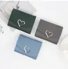 Billetera corta de moda con personalidad para mujer, bolso corto versátil en forma de corazón para mujer, monedero, tarjetero, porta tarjetas