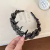 Faixa de Cabelo Wrap de Renda com Estampa de Leopardo de Alta Qualidade para Mulheres, Estilo Blogger, Elegante com Dentes, Faixa Antiderrapante, Faixa de Cabelo com Alta Pressão Craniana