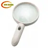 Lupa de Mano de Plástico Práctica Extra Grande Nueva para Tasación y Observación de Antigüedades, 4 Luces LED, Dos Niveles de Aumento, 6B-9