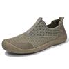 Zapatos informales de verano para hombre, transpirables, de malla, para senderismo al aire libre, con plataforma de comercio exterior, para caminar y correr.