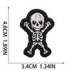 Pegatinas de tela con bordado de terror, pegatinas de parche de fantasma rosa brillante, pegatinas de calavera de dibujos animados, bordado por computadora, subsidio de bruja vieja Zhang Zai
