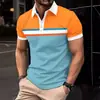 2025 Novo Amazon Europeu e Americano Exportação Camisa Polo Masculina Estilo Americano Impressa em 3D Verão da Moda