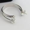 Corea del Sur estilo coreano plata esterlina S925 original personalizado artístico borde de cuentas anillo abierto para mujer anillo abierto simple anillo