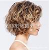 Perucas Europeias e Americanas Personalizadas para Mulheres, Fibra Química Seda de Alta Temperatura Cabelo Curto Parcial Loiro Conjuntos de Cabelo Fabricante Fonte Atacado