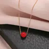 Nova corrente de clavícula de luxo estilo coreano, colar versátil da moda em aço titânio para mulheres, pingente clássico simples de zircônia, acessório versátil