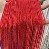 Cuentas de 2 mm, color rojo, rosa, turquesa prensado, brillantes, redondas, pequeñas cuentas Mimi, cuentas LY