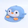 Novo Boné de Baseball com Top Macio para Bebê de Comércio Exterior, Chapéu de Sol de Pinguim Desenho Animado Fofo, Boné de Baseball Jeans Super Adorável para Crianças