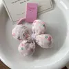 Nuevo Estilo Coreano Estilo Pastoral Fresco Floral Relleno de Algodón Cabeza de Flor Cuerda para el Cabello Niña Dulce Anillos para el Cabello Tendón de Goma Cola de Caballo