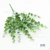 Plástico Pequeño Mango Manojo Tallo Largo Eucalipto Planta Biónica Flor Artificial Hierba Simulación Verde Plantas Verdes Arreglo Floral Fondo Pared Decoración