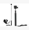 Palo selfie telescópico de acero inoxidable de 7 secciones listo para usar, negro, con control remoto Bluetooth Z07-1 Palo selfie antiguo