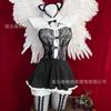 Lencería Sexy, Chica Gato Sexy, Camisón de Pura Pasión, Vestido de Encaje sin Hombros, Conjunto de Uniforme de Sirvienta Transparente de Tentación