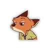 Broche de Acrílico Lindo de Dibujos Animados Estilo Ins Japonés y Coreano Insignia Judy Nick de Zootopia Corsage Pequeño Fresco