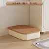 Caja de almacenamiento estilo crema, contenedor de almacenamiento, organizador de artículos varios, cesta de almacenamiento de plástico, artículo esencial para dormitorio para organizar ropa interior y calcetines