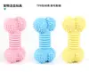 Venta al por mayor de fábrica juguete para perro mascota color Macarrón TPR hueso hueco con púas juguete para morder molares suministros para juguetes