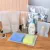 En stock bolsa transparente con cremallera al por mayor bolsa de PE autosellante bolsa de almacenamiento engrosada de tela no tejida para ropa interior calcetines bolsa de embalaje para ropa