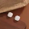 Pendientes de Plata de Ley S925 Azúcar Retorcido para Mujer, Pendientes de Lujo Ligero de Nicho de Gama Alta, Joyería Personalizada de Moda Exquisita al por Mayor