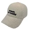 Nueva Gorra de Béisbol de Lana de Cordero Bordada con Letra Otoño e Invierno Engrosada Cálida Estilo Pareja Gorra de Pico Moda Coreana Versátil