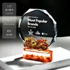 Trofeos de cristal personalizados, nuevas medallas metálicas de alta gama y premios de resina para eventos de empresa, con grabado creativo para empleados destacados