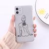Aplicable SE sexy arte corporal línea iPhone14 funda de teléfono pintada tpu suave Apple 78p funda protectora XR