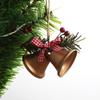 Novo Pingente de Sino de Natal Metal Sino de Dupla Trompa Pingente Criativo de Decoração de Natal Acessórios de Joias Sino