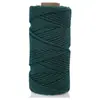 Corda de Algodão Multiespecificação de 2mm3mm4mm5mm para Artesanato DIY Corda de Algodão Trançada Colorida de 200m Corda de Algodão Decorativa para Tapeçaria